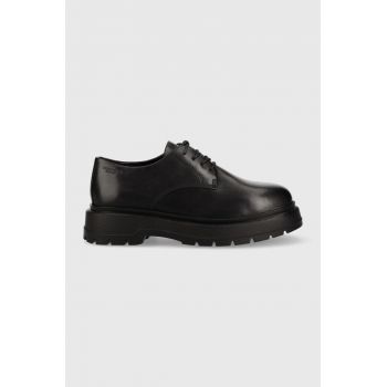 Vagabond Shoemakers pantofi de piele Jeff barbati, culoarea negru de firma originali