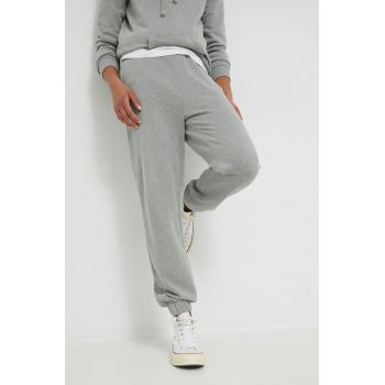Hollister Co. pantaloni de trening femei, culoarea gri, neted ieftin