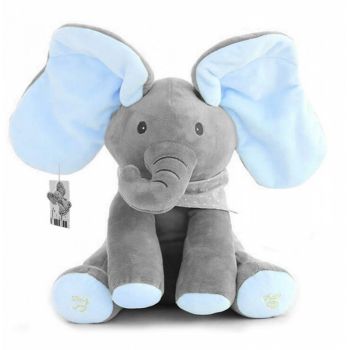 Elefantul interactiv Peek-a-Boo Bleu
