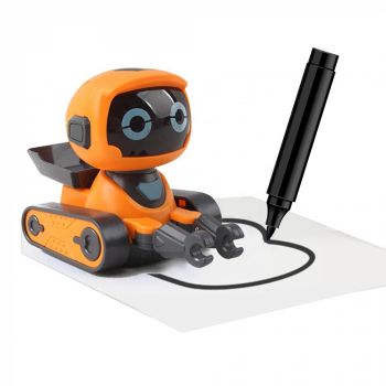 Robot cu senile, care urmareste liniile trasate, portocaliu