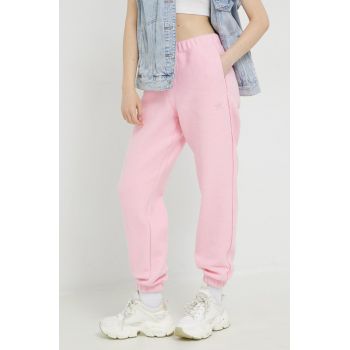 adidas Originals pantaloni de trening femei, culoarea roz, neted ieftin