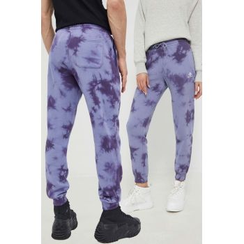 Converse pantaloni de trening unisex, culoarea violet, modelator la reducere