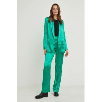 Answear Lab compleu - jacheta si pantaloni femei, culoarea verde de firma original