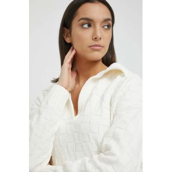 Abercrombie & Fitch pulover femei, culoarea bej, călduros