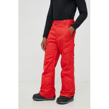 DC pantaloni snowboard Banshee culoarea rosu de firma originala