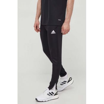 adidas Performance pantaloni de antrenament Entrada 22 HC0332 bărbați, culoarea negru, mulați HC0332