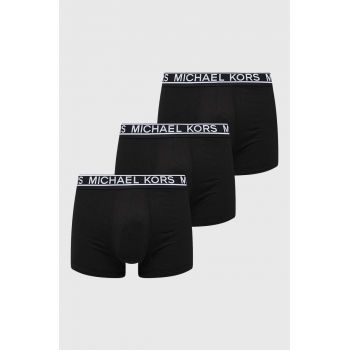 Michael Kors boxeri 3-pack barbati, culoarea negru de firma originali