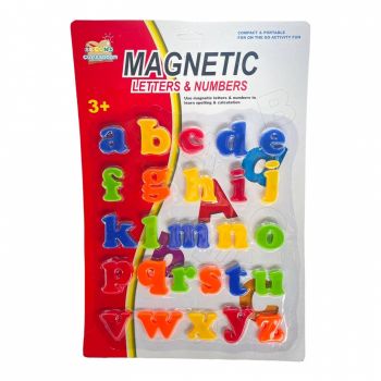 Set 26 litere mici magnetice, din plastic, 3 cm