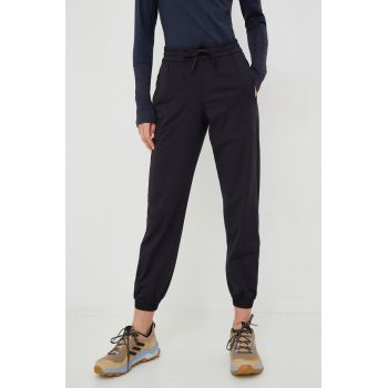 Burton pantaloni de trening femei, culoarea negru, neted de firma original