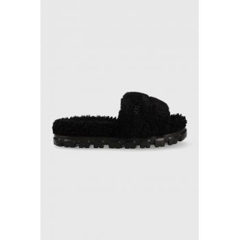 UGG papuci de lana W Cozetta Curly culoarea negru
