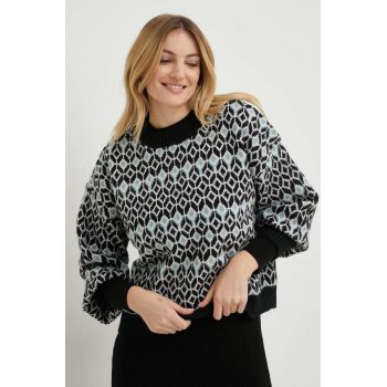Answear Lab pulover de lana femei, culoarea negru, călduros