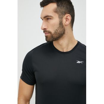 Reebok tricou de antrenament Tech culoarea negru, neted