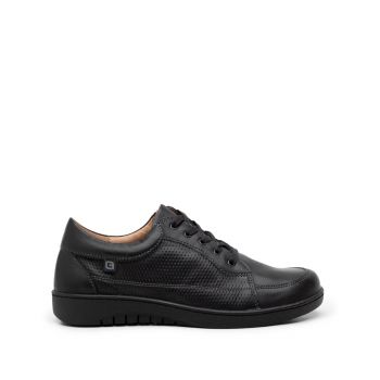 Pantofi casual/ sport dama din piele naturala, Leofex - 092 Negru box de firma originala
