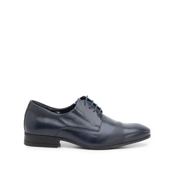 Pantofi eleganti barbati din piele naturala, Leofex- 777-1 blue box de firma original