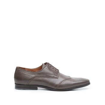 Pantofi eleganti barbati din piele naturala,Leofex - 780 taupe inchis box ieftin