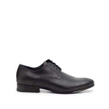 Pantofi barbati eleganti din piele naturala Leofex- 823-1 Negru Box la reducere