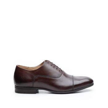 Pantofi barbati eleganti din piele naturala Leofex-890-1 Maro Box de firma original