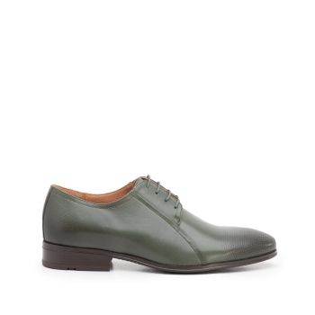 Pantofi eleganți bărbați din piele naturală, Leofex - 743* Verde Box la reducere