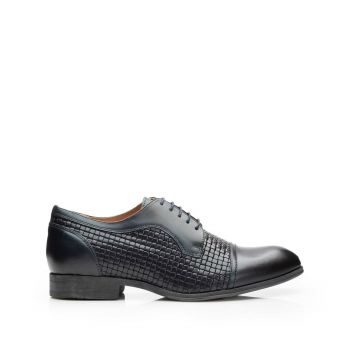 Pantofi eleganti barbati din piele naturala, Leofex- 525 Blue box ieftin
