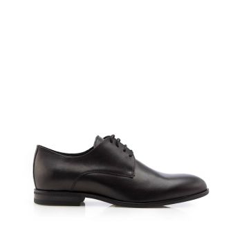 Pantofi eleganţi bărbaţi din piele naturală, Leofex - 898 Negru Box de firma original