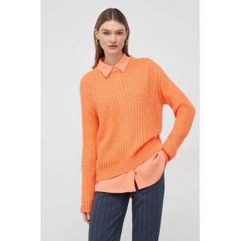 Joop! pulover din amestec de lana femei, culoarea portocaliu, light