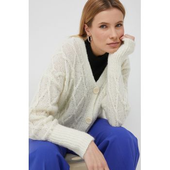 United Colors of Benetton cardigan din amestec de lana femei, culoarea bej, light ieftin