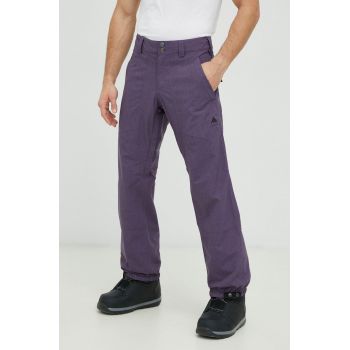 Burton pantaloni Melter Plus culoarea violet de firma originala