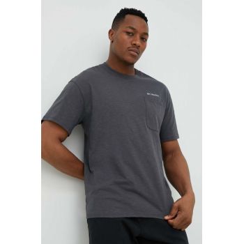 Columbia tricou din bumbac culoarea gri, uni 2037491-278