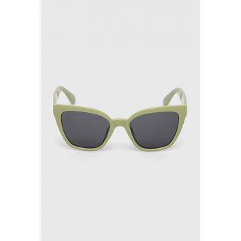 Vans ochelari de soare copii femei, culoarea verde VN0A47RHW0I1-Fern