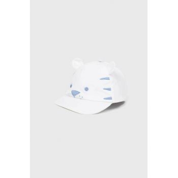 Mayoral Newborn caciula de bumbac pentru copii culoarea alb, cu imprimeu