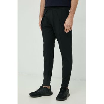 adidas pantaloni de antrenament Barbati, culoarea negru, neted