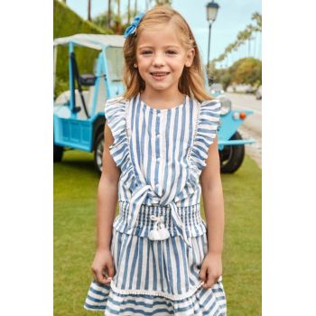 Mayoral bluza de bumbac pentru copii culoarea albastru marin, modelator