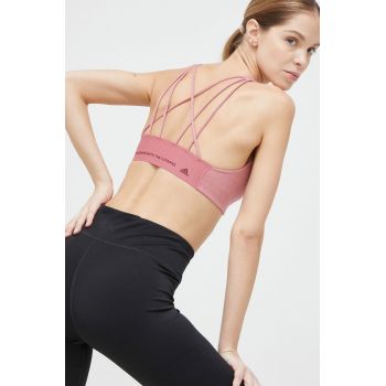 adidas Performance sutien yoga CoreFlow culoarea roz, neted