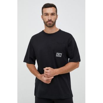 Reebok Classic tricou bărbați, culoarea negru, cu imprimeu HU2012-BLACK