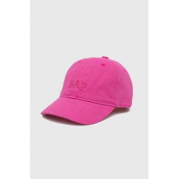 GAP șapcă din bumbac pentru copii culoarea roz, neted