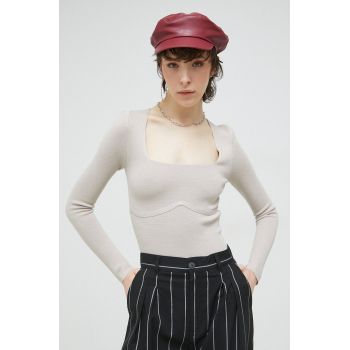 Abercrombie & Fitch pulover femei, culoarea bej