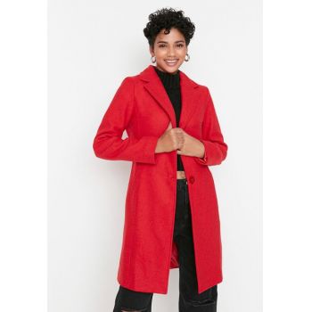 Palton dama Keesha rosu de firma original