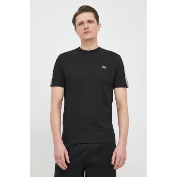 Lacoste tricou din bumbac culoarea negru, cu imprimeu TH5071-001