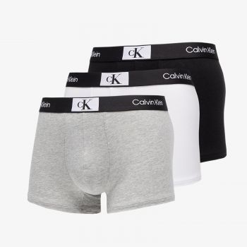 Calvin Klein ´96 Cotton Stretch Trunks 3-Pack Black/ White/ Grey Heather la reducere