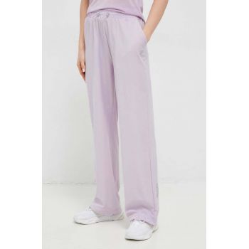 Fila pantaloni de antrenament Raqusa culoarea violet, neted ieftin