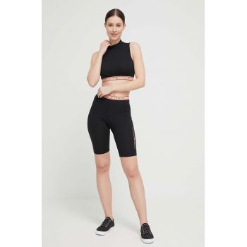 Emporio Armani Underwear top femei, culoarea negru, cu turtleneck