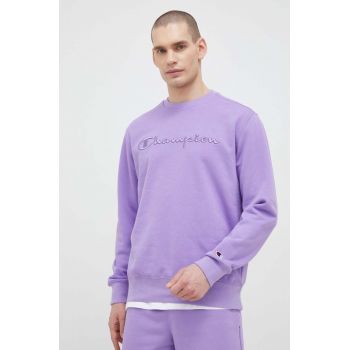 Champion bluza barbati, culoarea violet, cu imprimeu de firma original