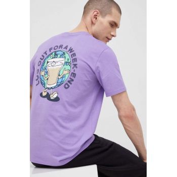Champion tricou din bumbac culoarea violet, modelator