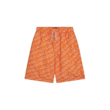 Karl Lagerfeld pantaloni scurti de baie copii culoarea portocaliu, modelator