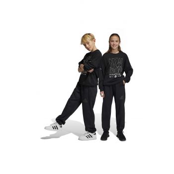 adidas pantaloni de trening pentru copii U FI LOGO culoarea negru, neted