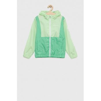 Columbia geaca copii Lily Basin Jacket culoarea verde