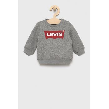 Levi's Bluză copii culoarea gri, cu imprimeu