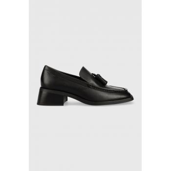Vagabond Shoemakers mocasini de piele BLANCA femei, culoarea negru, cu platforma, 5517.001.20 de firma originali