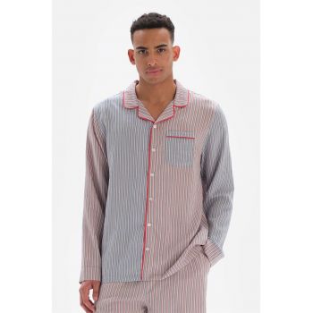 Bluza de pijama cu maneci lungi si dungi de firma originale