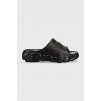 Buffalo papuci Cld Slide femei, culoarea negru, cu platforma, 1622260